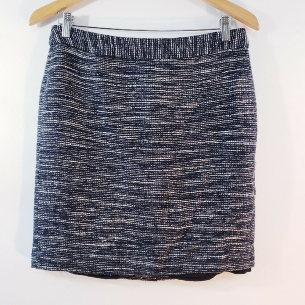 BANANA REPUBLIC Skirt‎ Black Metallic Boucle tweed